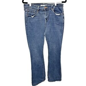 Signature Levis Jeans Women's 14/16** Blue Stretch Denim Mid Rise Bootcut